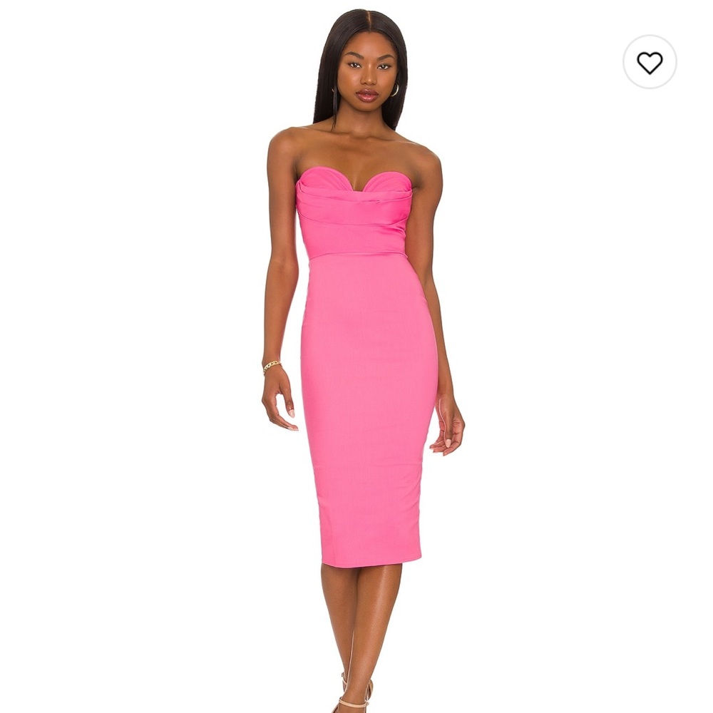 SOPHIA STRAPLESS MIDI DRESS - WORN ONCE